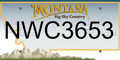 NWC3653 Montana License Plate