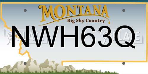 NWH63Q Montana License Plate