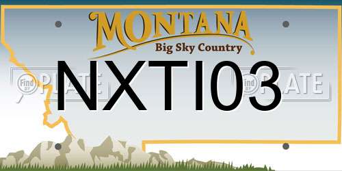 NXTI03 Montana License Plate