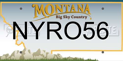 NYRO56 Montana License Plate