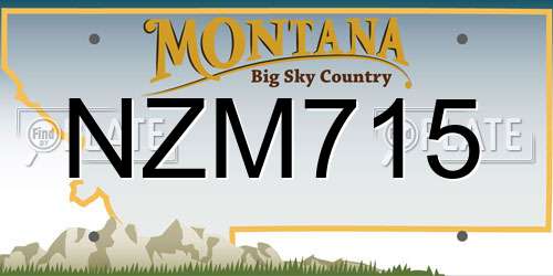 NZM715 Montana License Plate