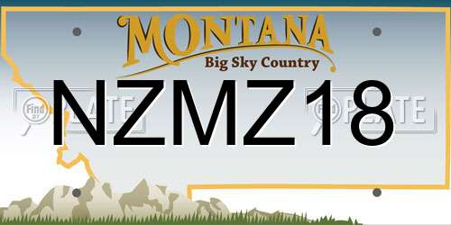 NZMZ18 Montana License Plate