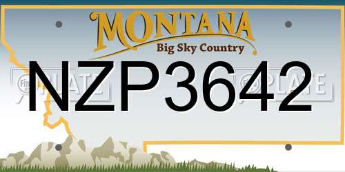 NZP3642 Montana License Plate