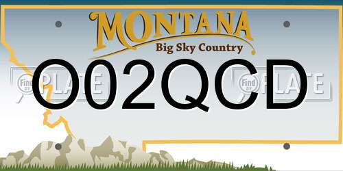 O02QCD Montana License Plate