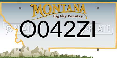 O042ZI Montana License Plate