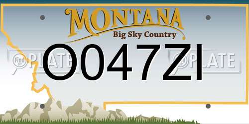 O047ZI Montana License Plate