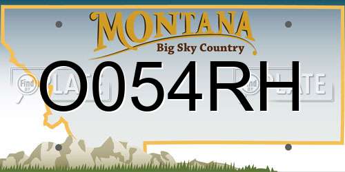 O054RH Montana License Plate