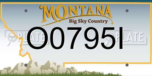 O0795I Montana License Plate