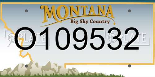 O109532 Montana License Plate