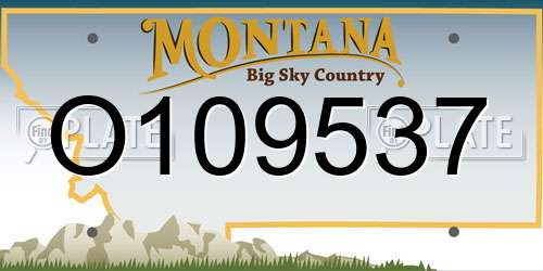 O109537 Montana License Plate