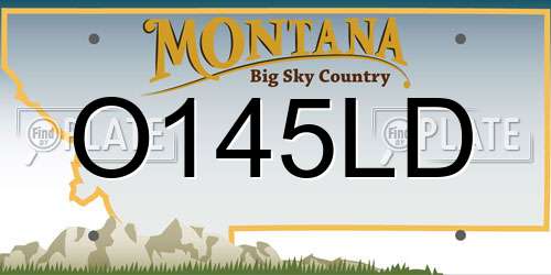 O145LD Montana License Plate