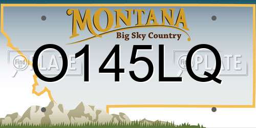 O145LQ Montana License Plate