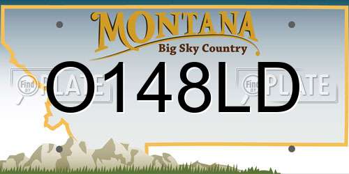 O148LD Montana License Plate
