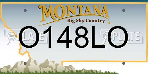 O148LO Montana License Plate