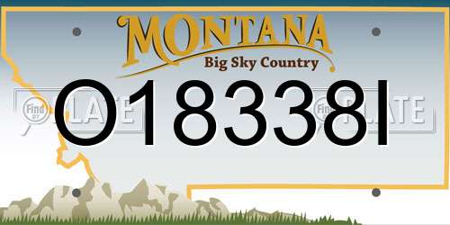 O18338I Montana License Plate