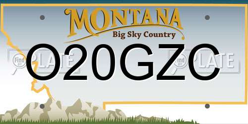 O20GZC Montana License Plate