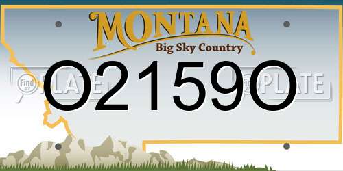O2159O Montana License Plate