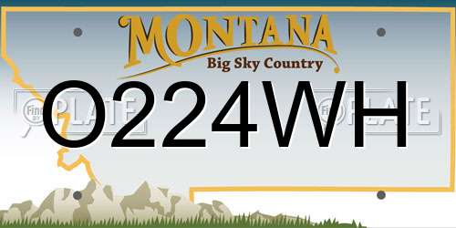 O224WH Montana License Plate