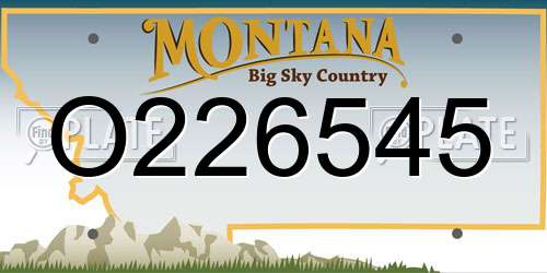 O226545 Montana License Plate