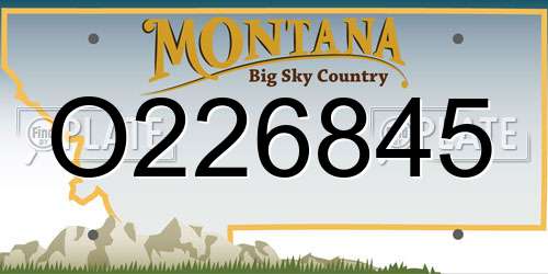 O226845 Montana License Plate