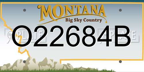 O22684B Montana License Plate