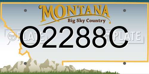 O2288C Montana License Plate