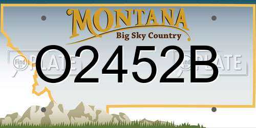 O2452B Montana License Plate