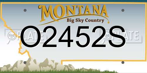 O2452S Montana License Plate