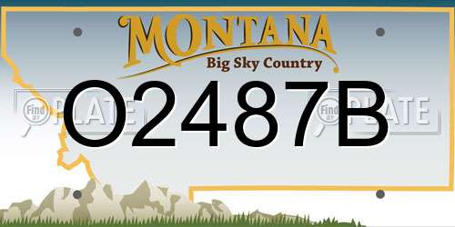 O2487B Montana License Plate