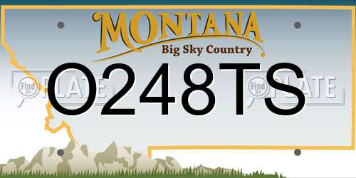 O248TS Montana License Plate