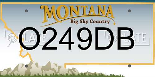 O249DB Montana License Plate