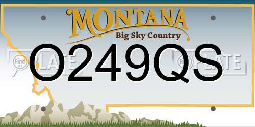 O249QS Montana License Plate