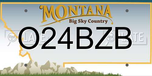 O24BZB Montana License Plate
