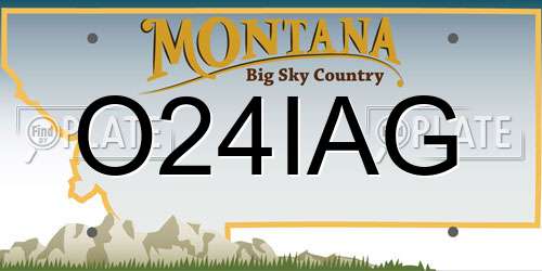 O24IAG Montana License Plate