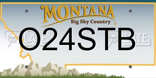 O24STB Montana License Plate
