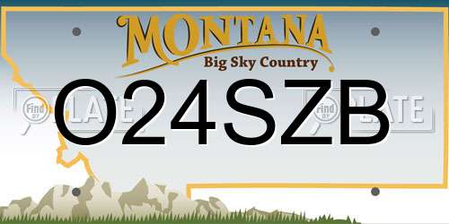 O24SZB Montana License Plate
