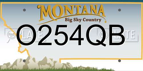 O254QB Montana License Plate
