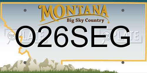 O26SEG Montana License Plate