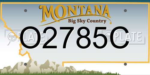 O2785C Montana License Plate