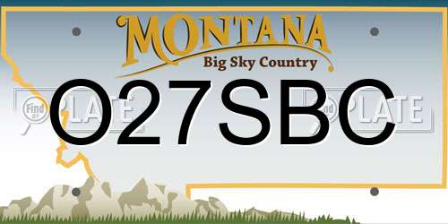 O27SBC Montana License Plate
