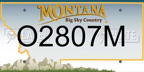 O2807M Montana License Plate