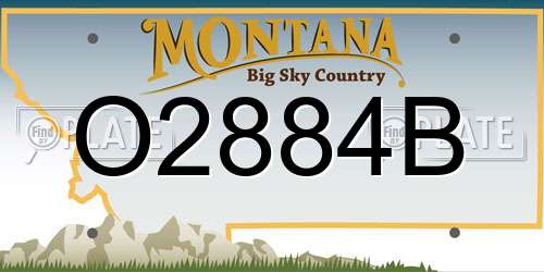 O2884B Montana License Plate