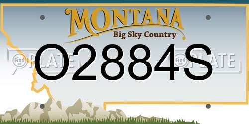 O2884S Montana License Plate