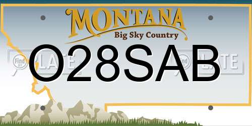 O28SAB Montana License Plate