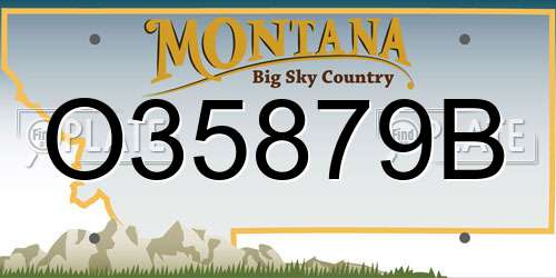 O35879B Montana License Plate