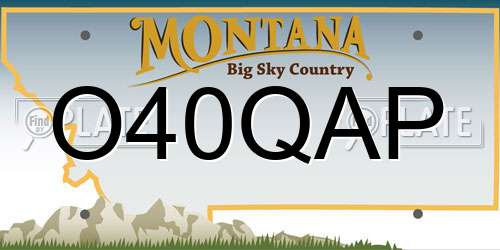 O40QAP Montana License Plate