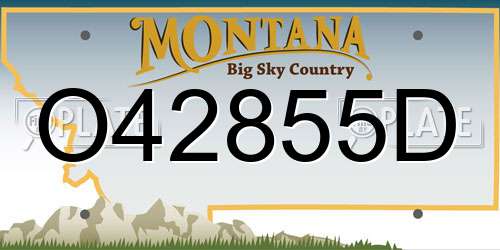O42855D Montana License Plate