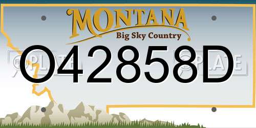 O42858D Montana License Plate