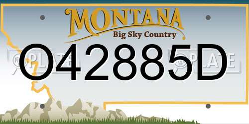 O42885D Montana License Plate