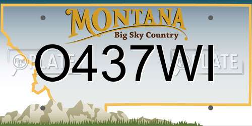 O437WI Montana License Plate